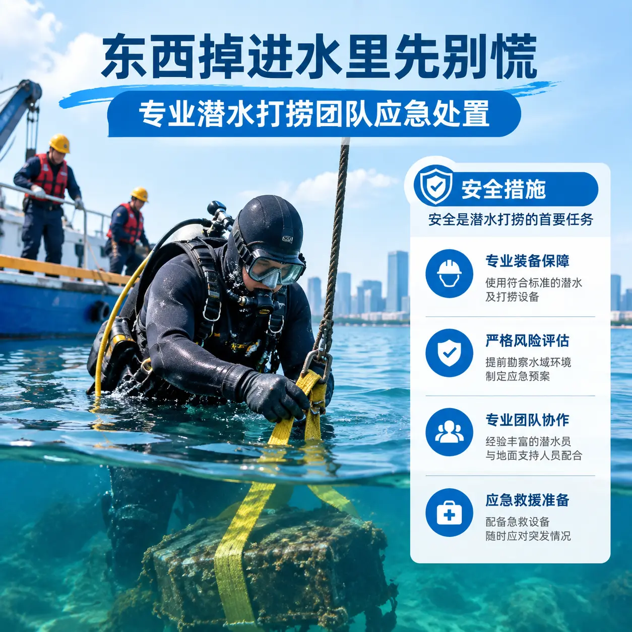 平乡东西掉进水里先别慌,专业潜水打捞团队应急处置